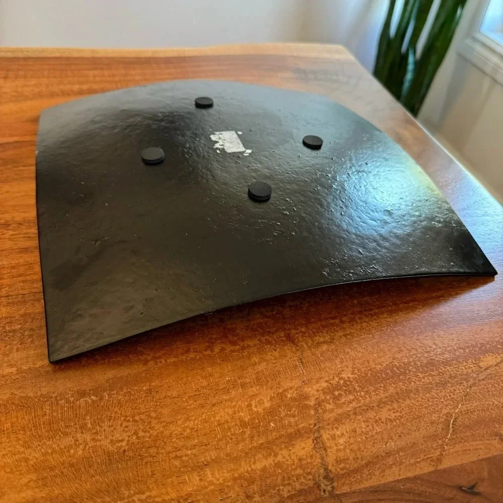 Glass Elephant Curved Serving Tray - Square